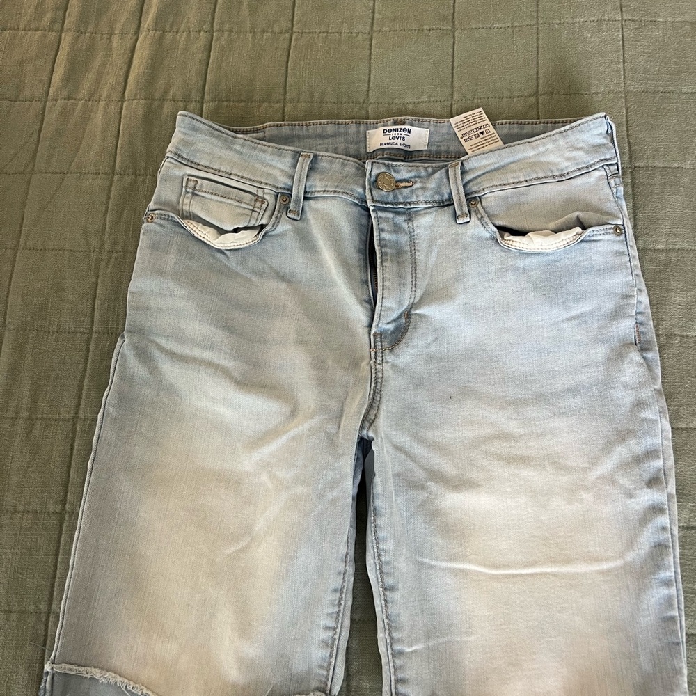 Light Blue Denim Jean Bermuda Shorts